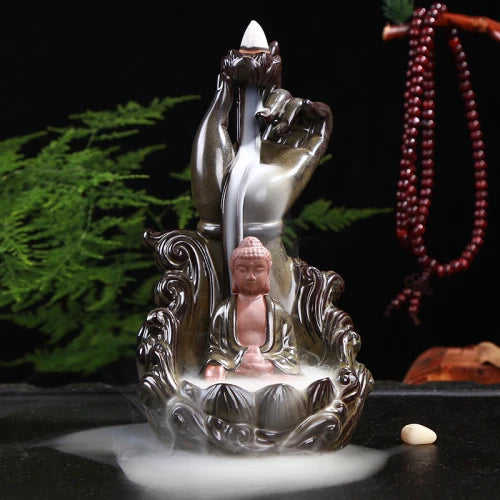 Buddha Incense Holder + 10 Free Back-Flow Incense