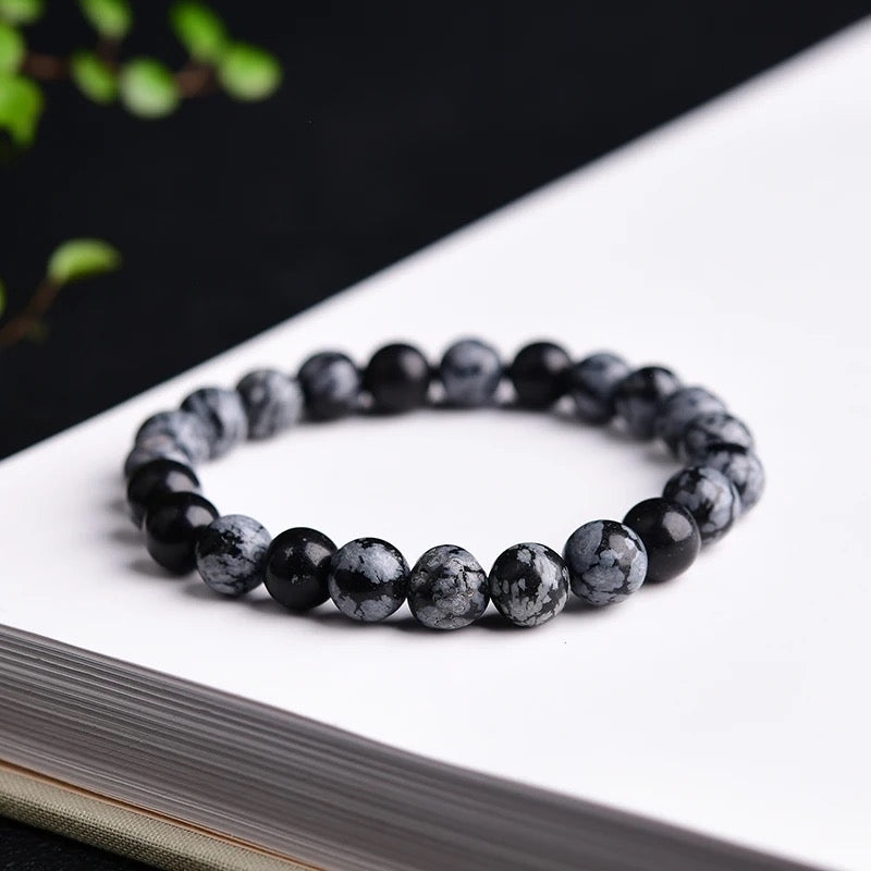 Snowflake Obsidian Bracelets