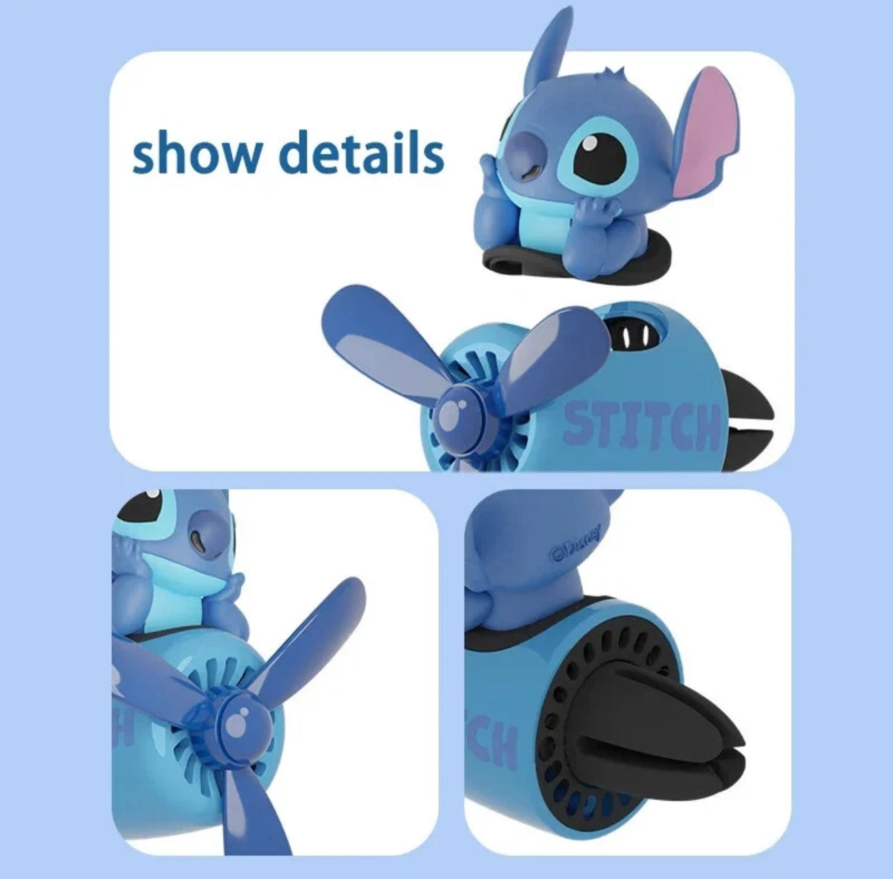 Disney Stitch Rotating Blade Car Air Freshener