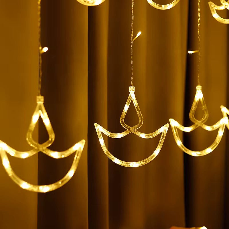 Hindu Deya Curtain LED String Lights