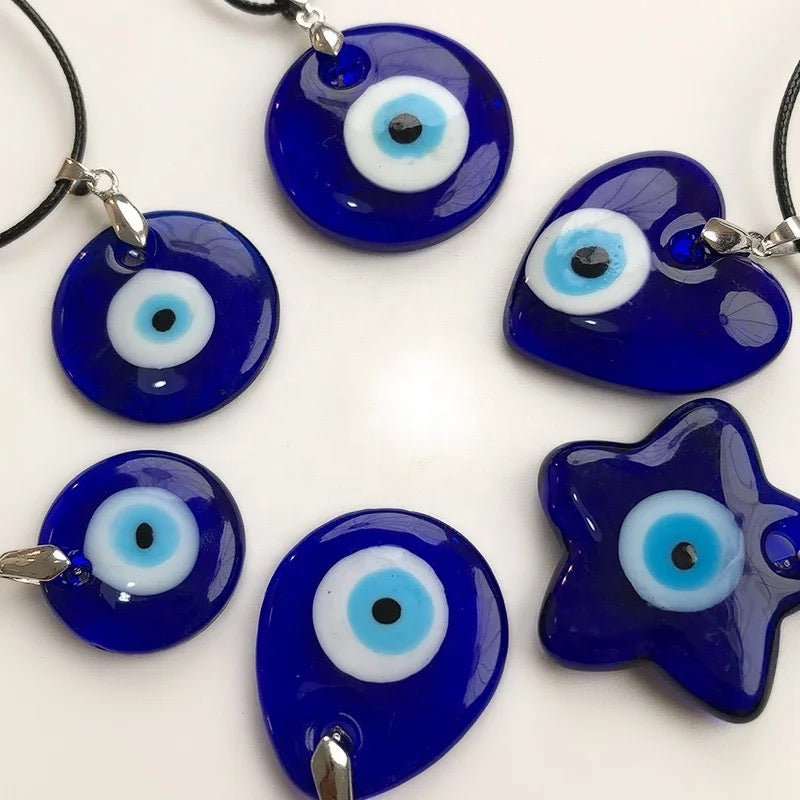 Evil Eye Glass Necklace