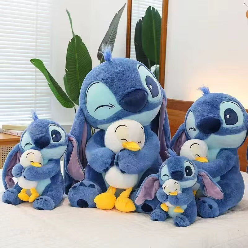 Stitch Hugging Duck Adorable Plushie Large