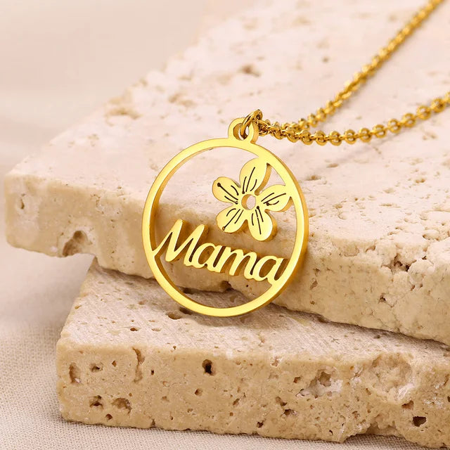 Stainless Steel ‘Mama’ Necklace