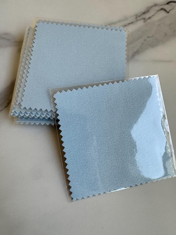 Blue Micro Fiber Jewelry Cleaning Cloth Blue 8x8cm (5pk)