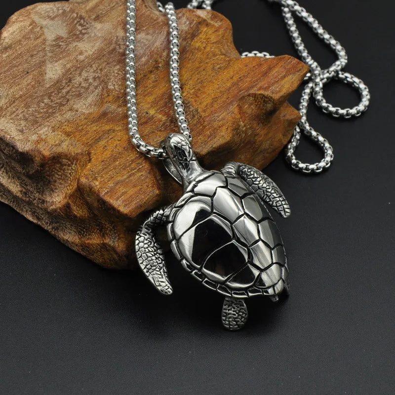 Stainless Steel Sea Turtle Necklace