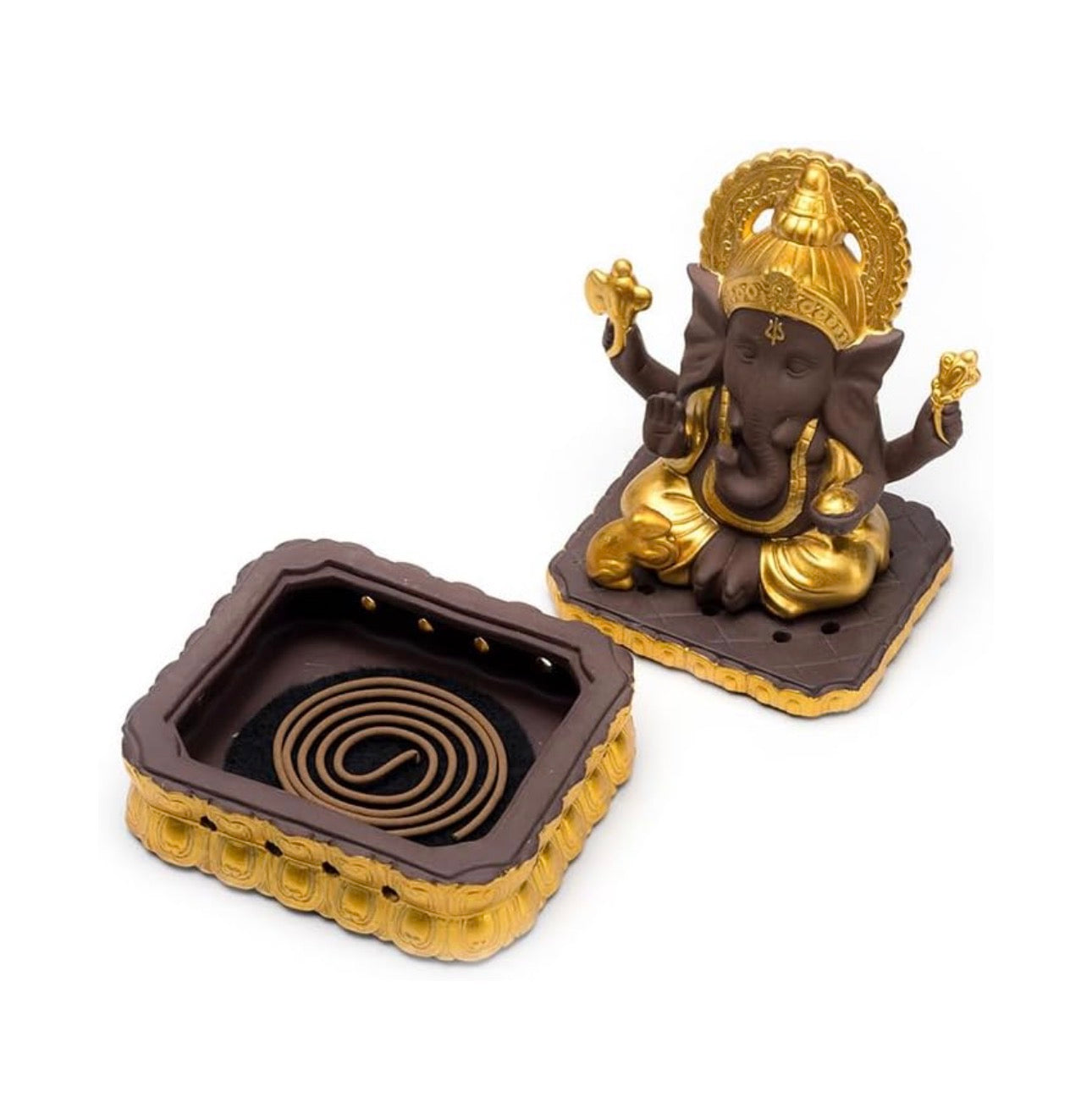 Religious Lord Ganesh Incense Holder (Regular / Coil Incense)