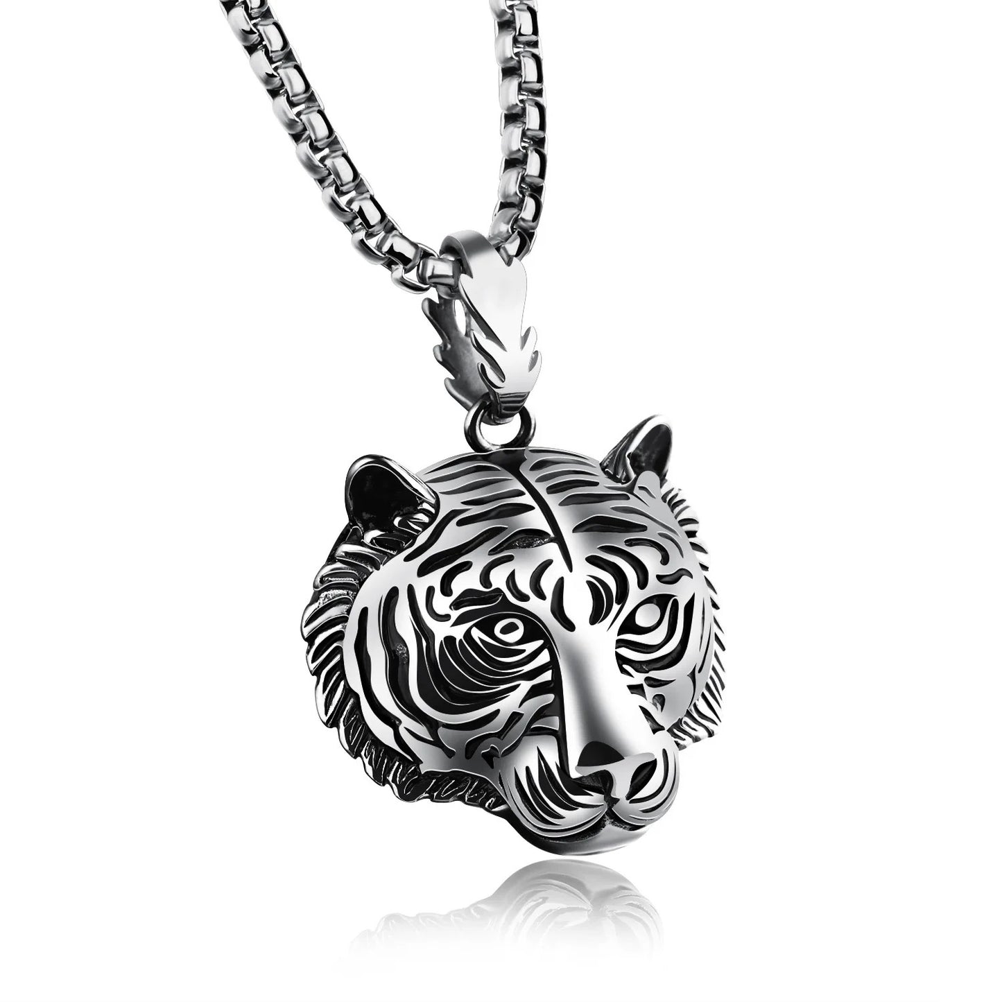 Stainless Steel Tiger King Necklace