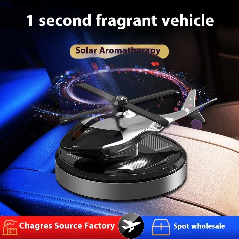 Solar Rotating Helicopter Car Refresher