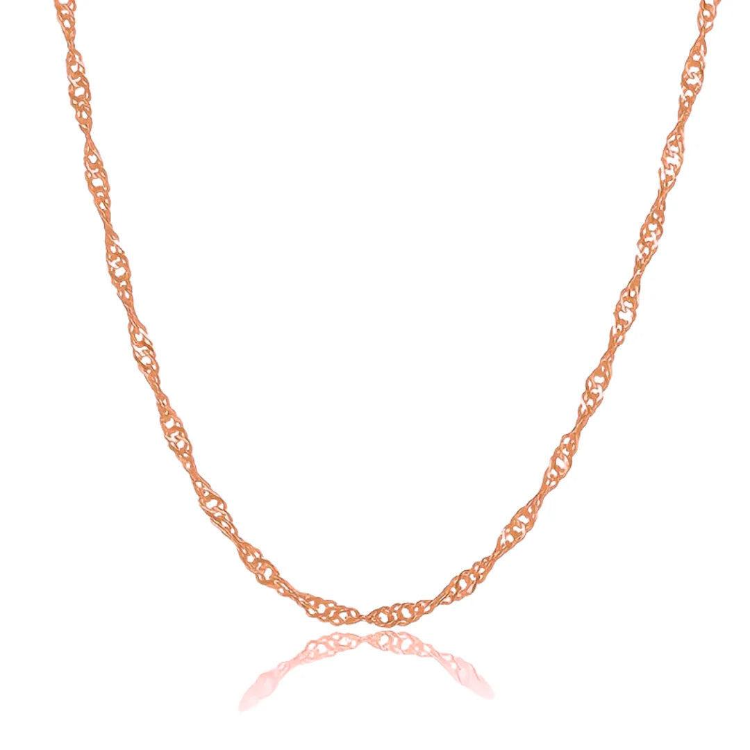 High Quality Stainless Steel Dainty Water Wave Chain (50cm Length)