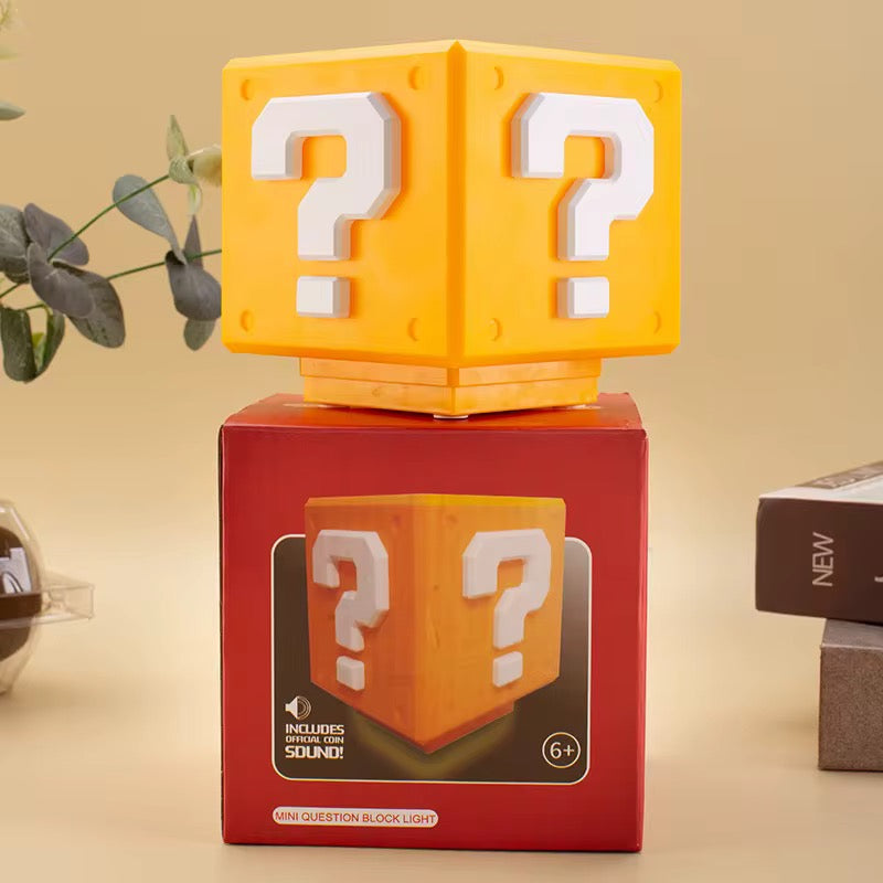 Mario Question Mark LED Night Lamp with Sound Effects