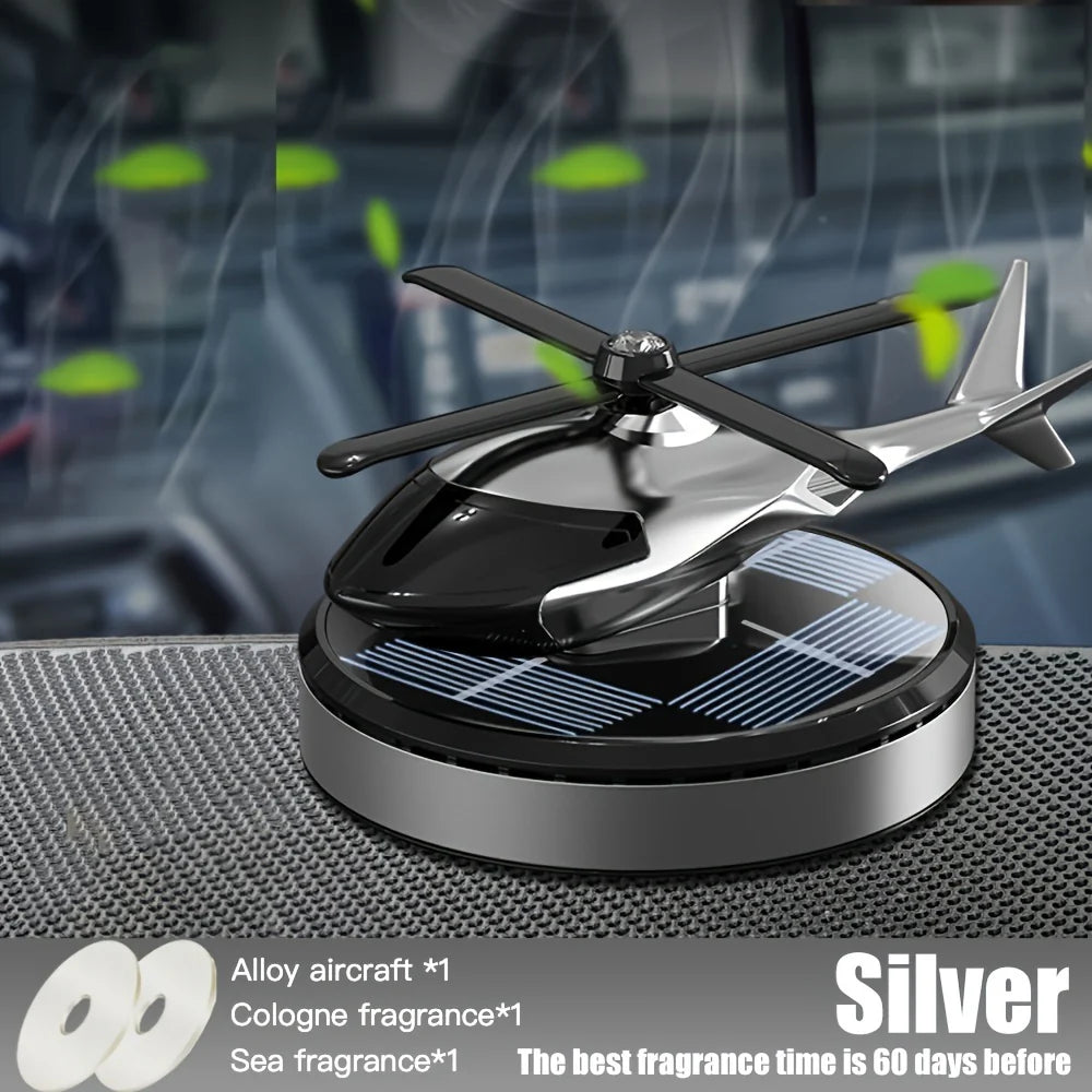 Solar Rotating Helicopter Car Refresher