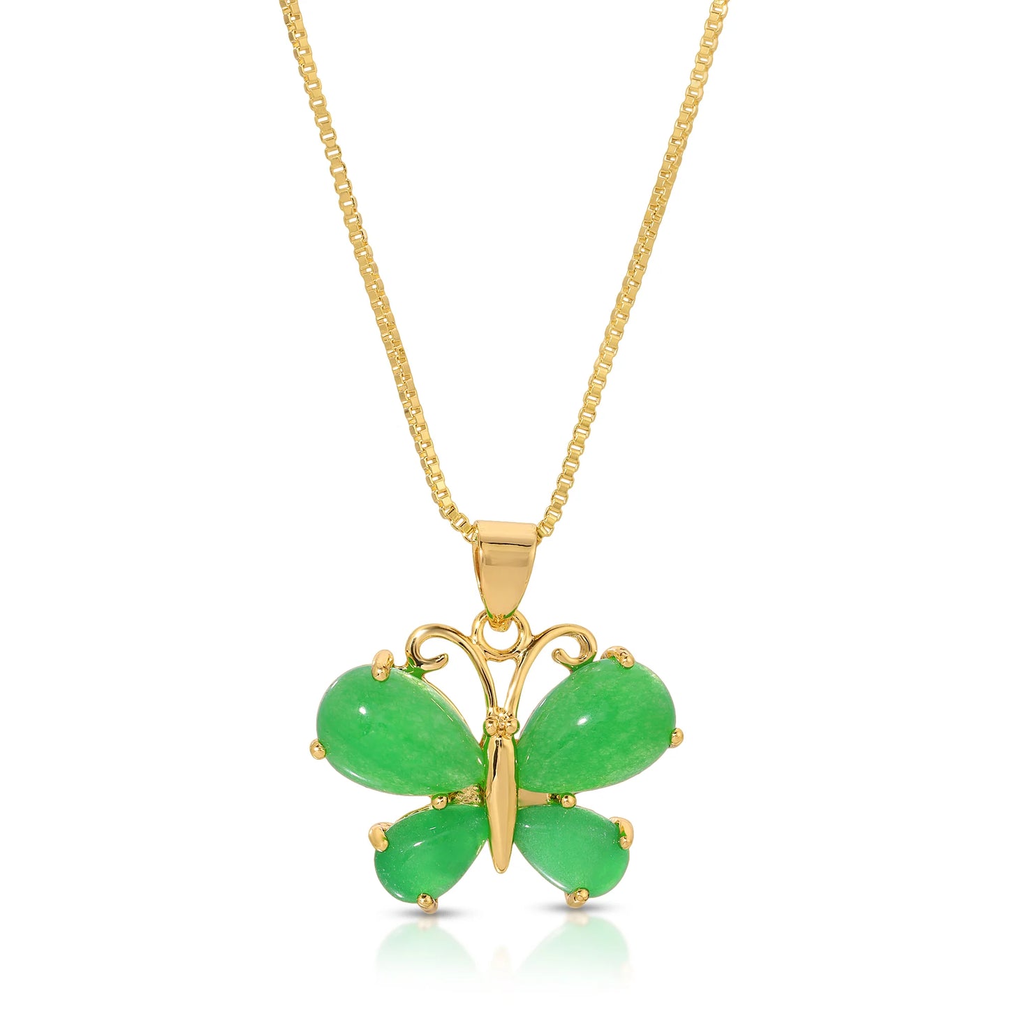 Natural Butterfly Jade Necklace