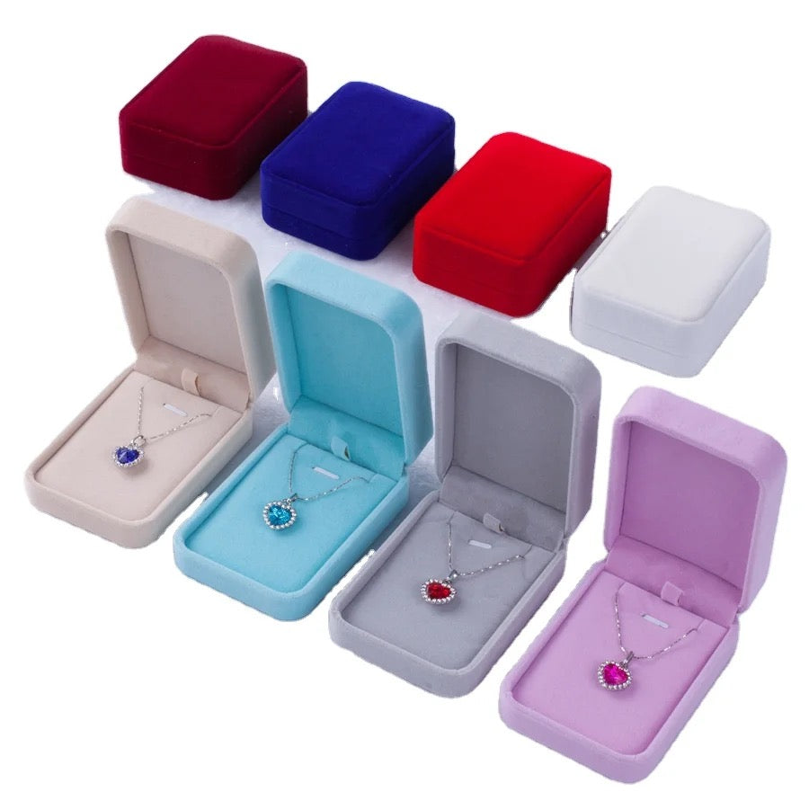 (Premium Packaging) High Quality Velvet Jewelry Set Box - Engagement Box