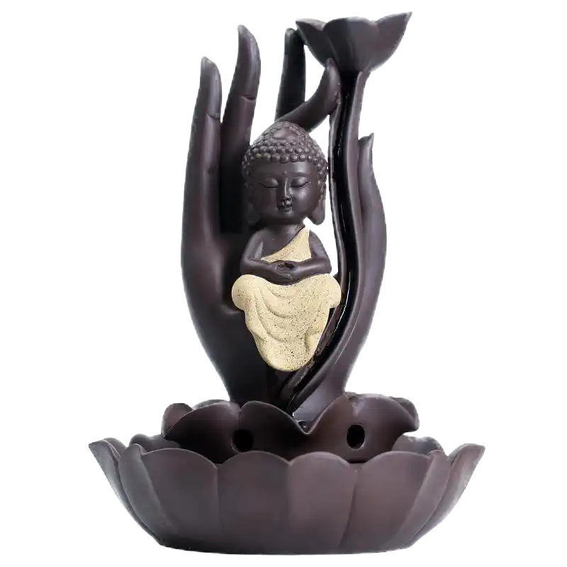 Buddha Incense Holder + 10 Free Back-Flow Incense