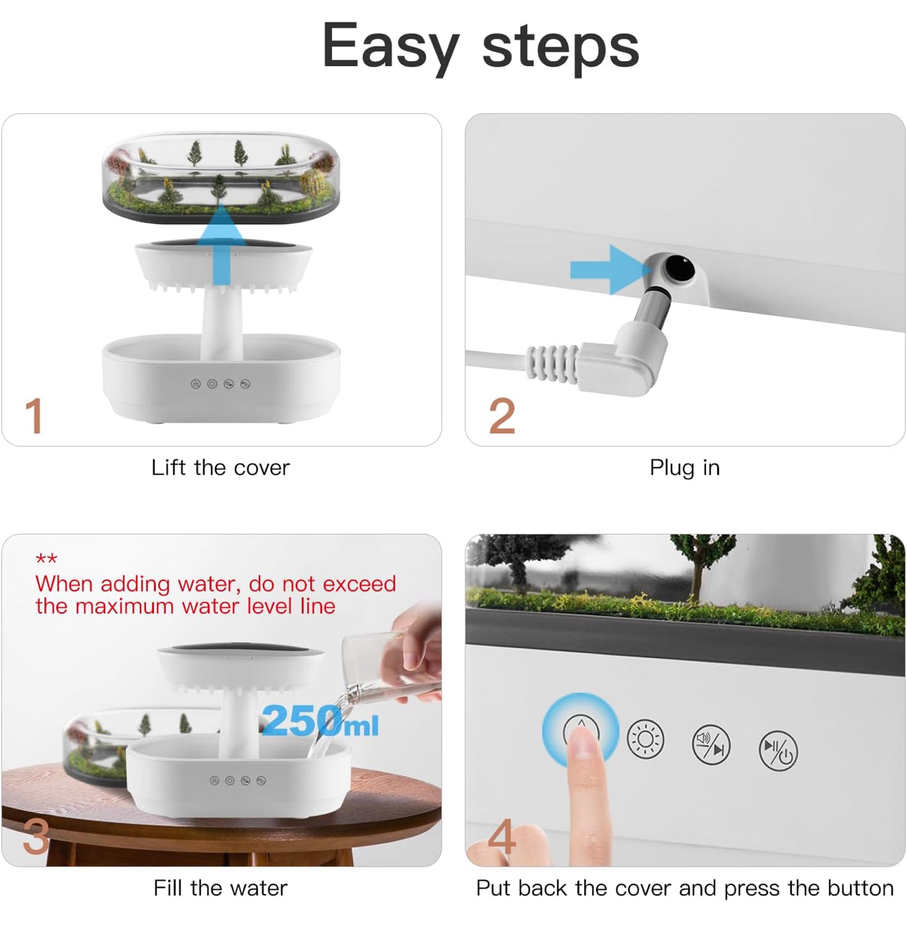 Forest Landscape Rain Drop Humidifier / Diffuser