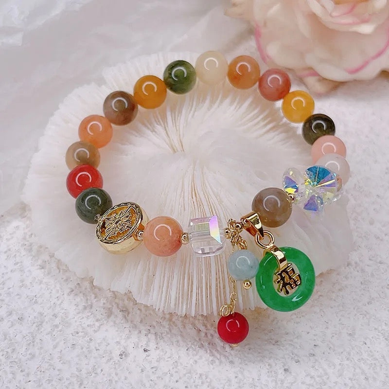 Crystal Jade Charm Bracelets