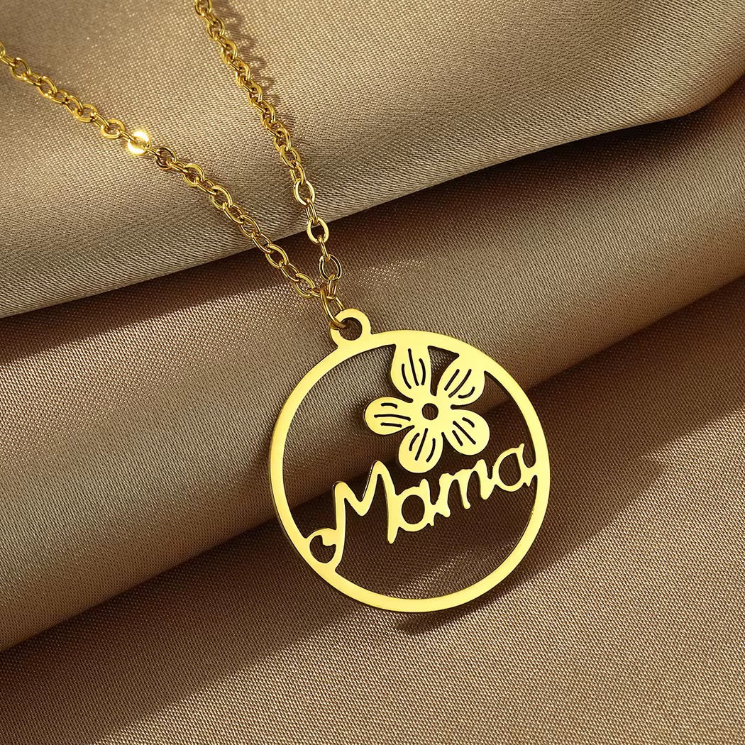 Stainless Steel ‘Mama’ Necklace