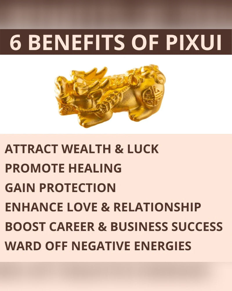 Feng Shui PiXiu Jade Wealth Bracelet (24K Gold Plated)