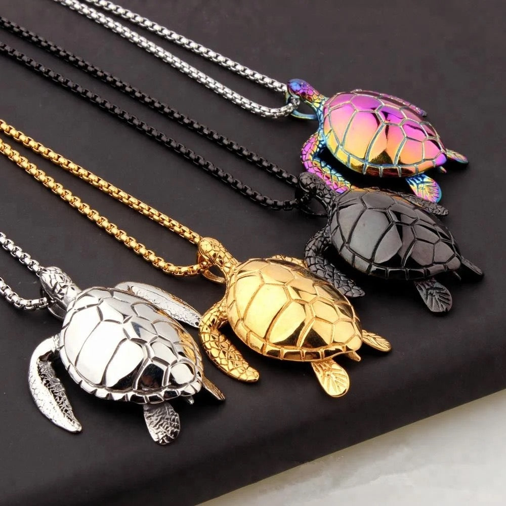 Stainless Steel Sea Turtle Necklace