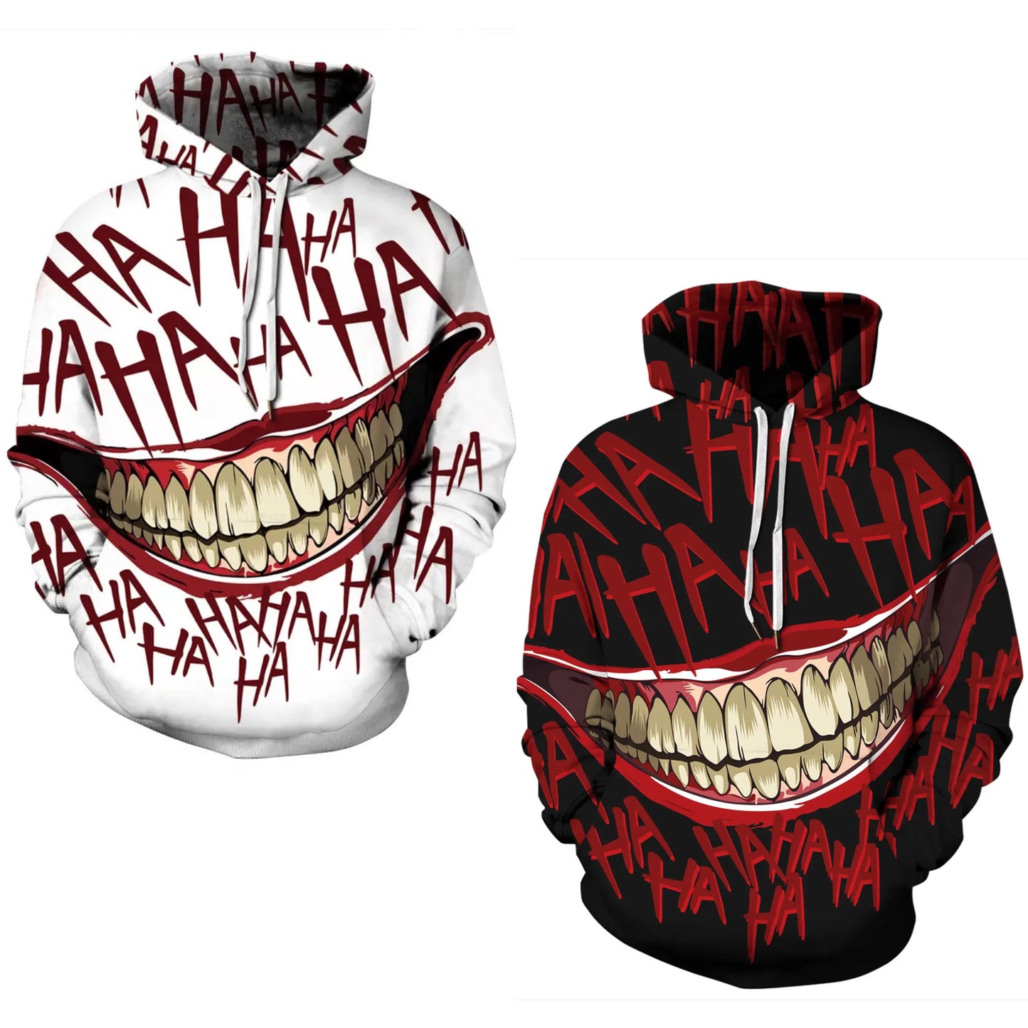 Joker Smile 3D Print Polyester Hoodies