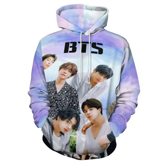 BTS Boy Band 3D Print Polyester Hoodie