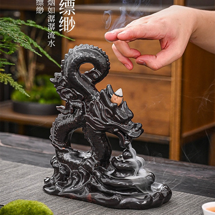 Dragon Incense Holder + 10 Free Back-Flow Incense