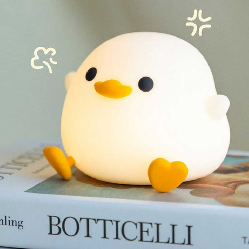 Adorable Squishy Silicone Animal Night Light (Baby Duck)