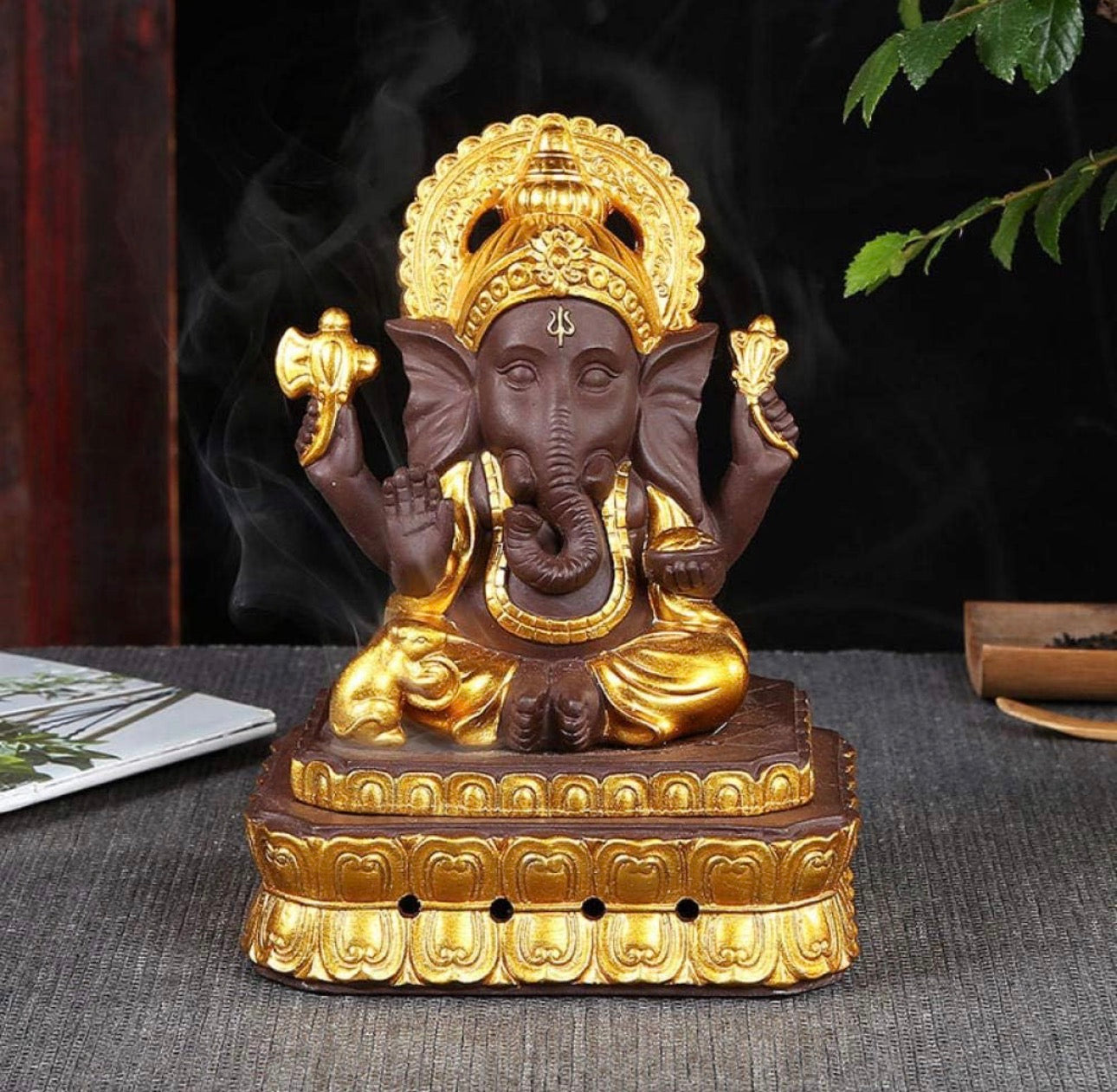 Religious Lord Ganesh Incense Holder (Regular / Coil Incense)