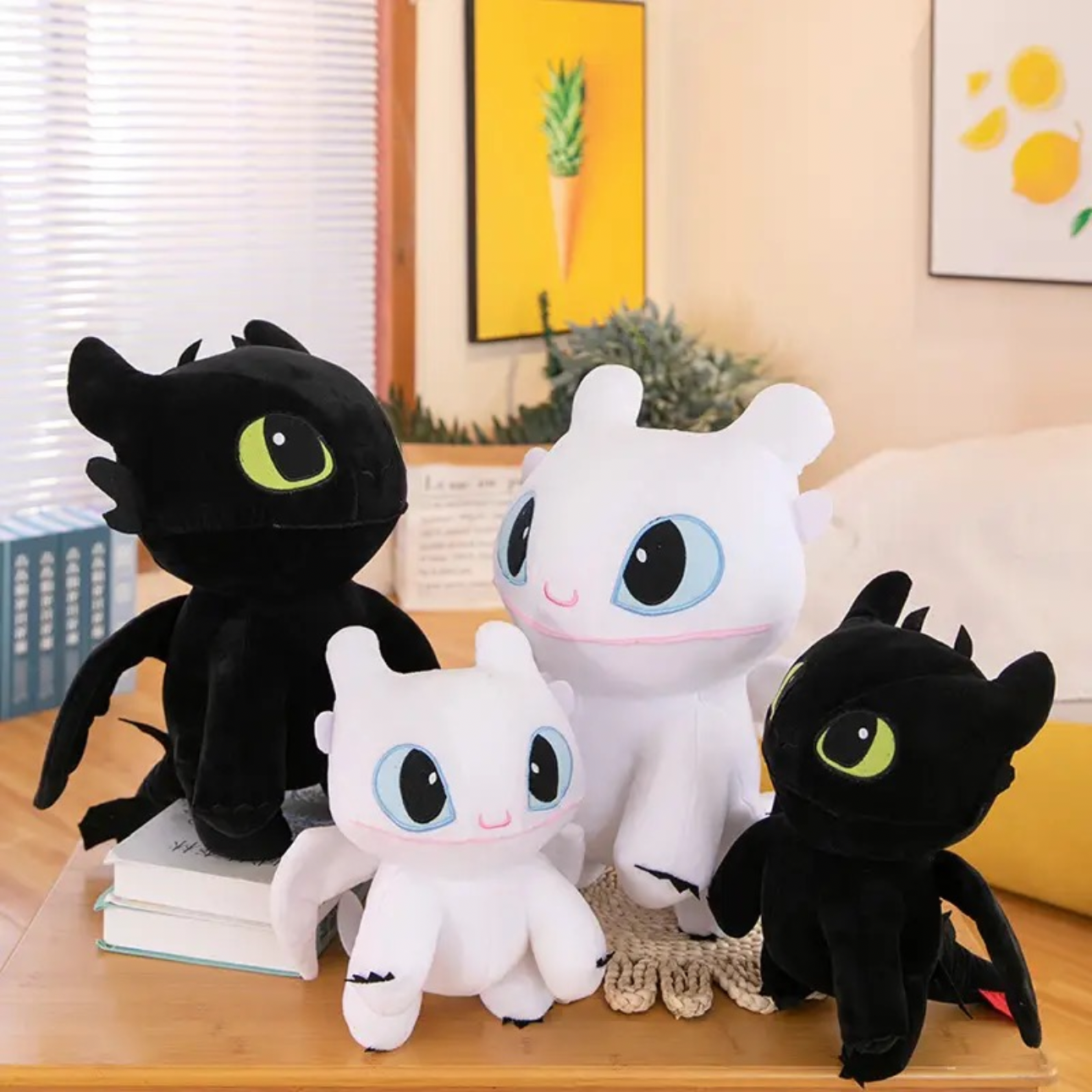 30cm Toothless Night Fury How to Train your Dragon (HTTYD) Plushies Pair