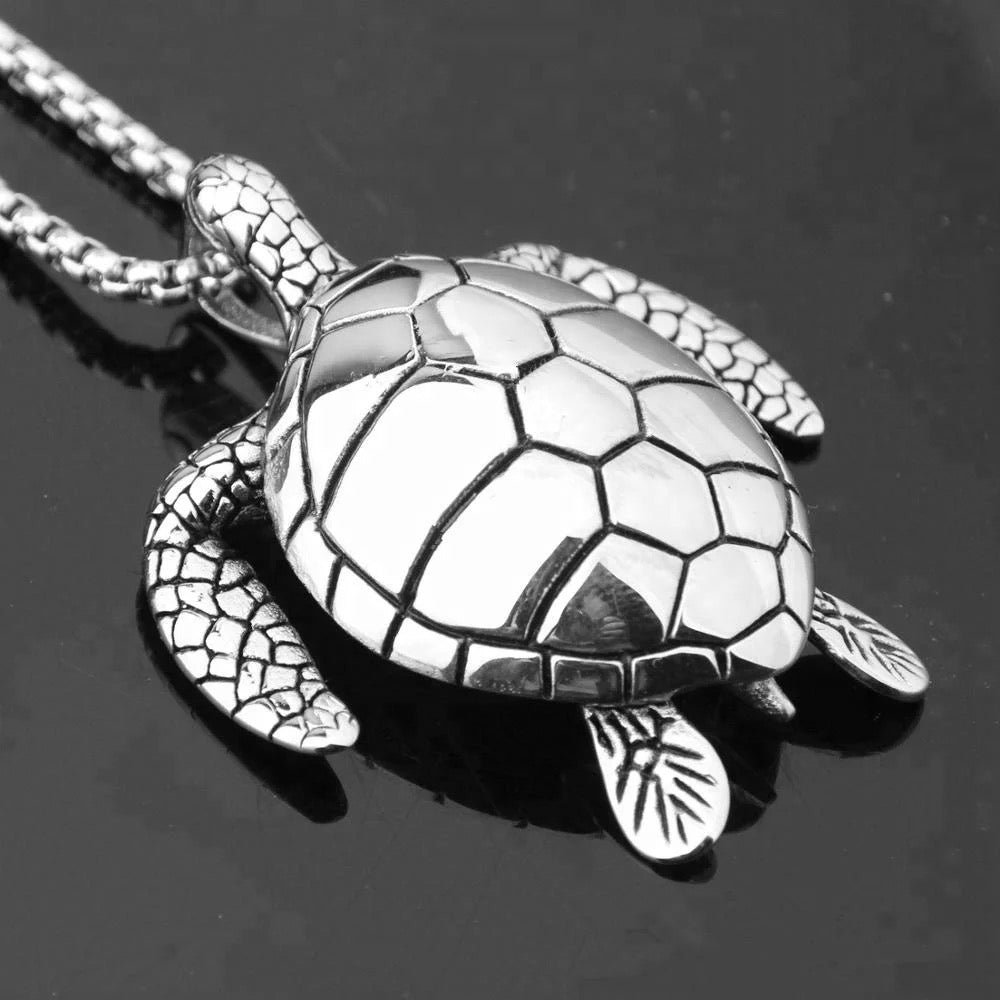 Stainless Steel Sea Turtle Necklace