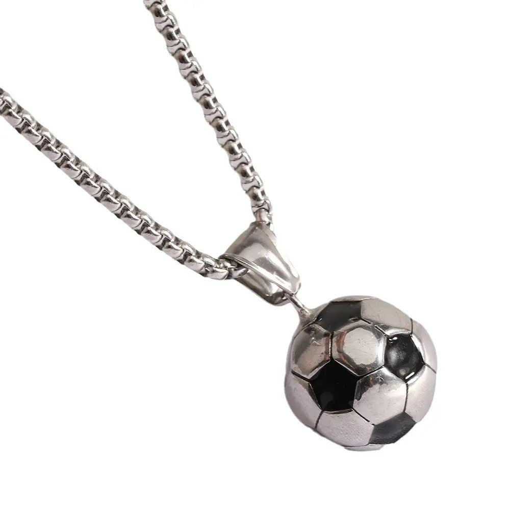 Stainless Steel Football Necklace