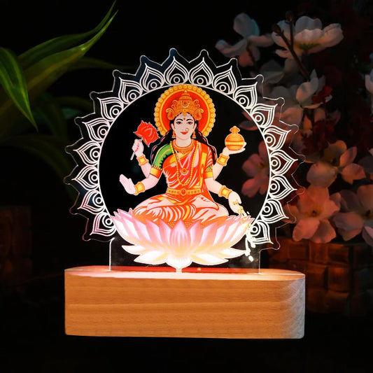 Hinduism/ Hindu Gods 3D Acrylic Night Lamp (Mother Lakshmi)