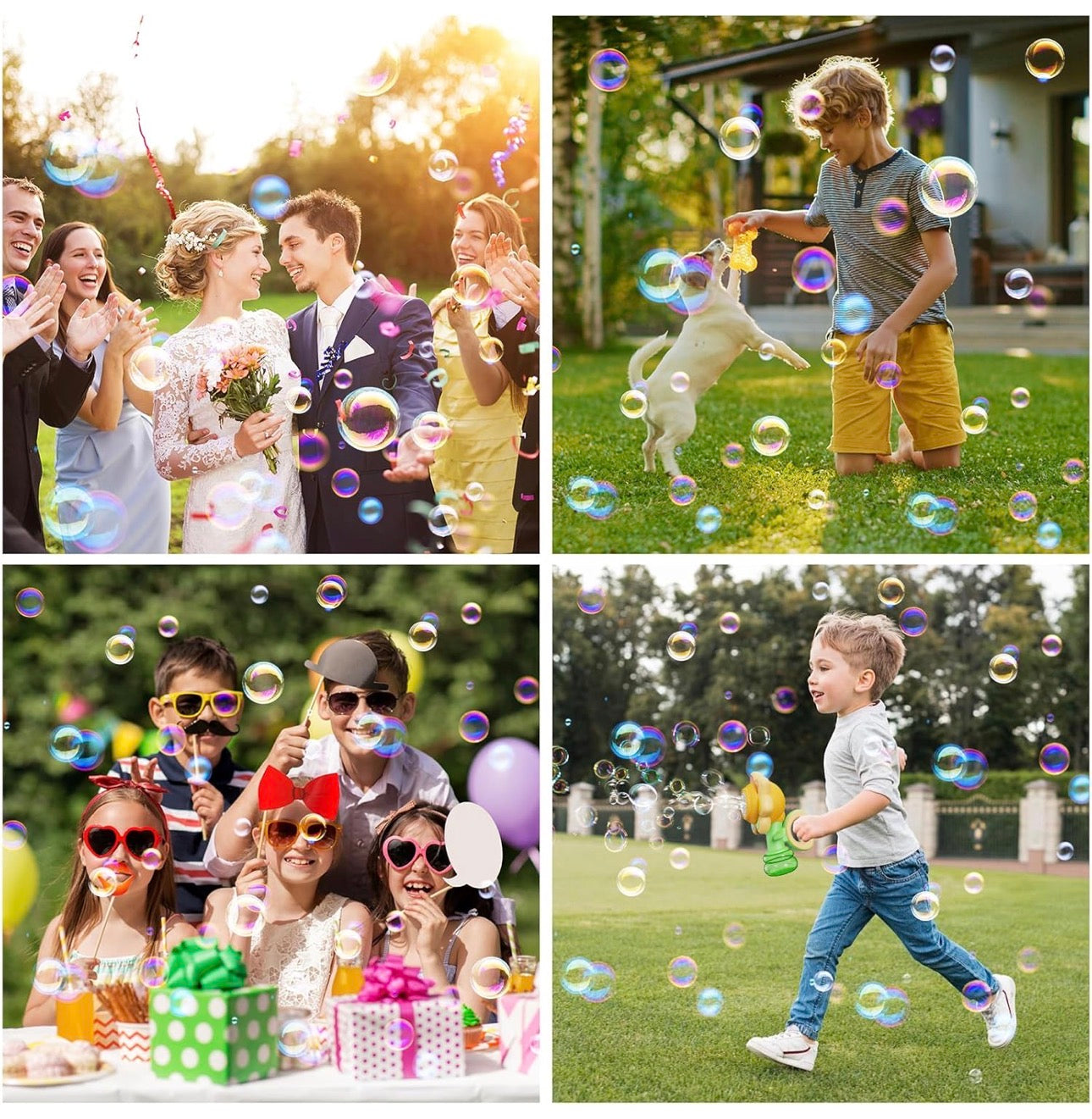 Electric Dancing Sunflower Automatic Bubble Machine + 130ml Bubble Solution