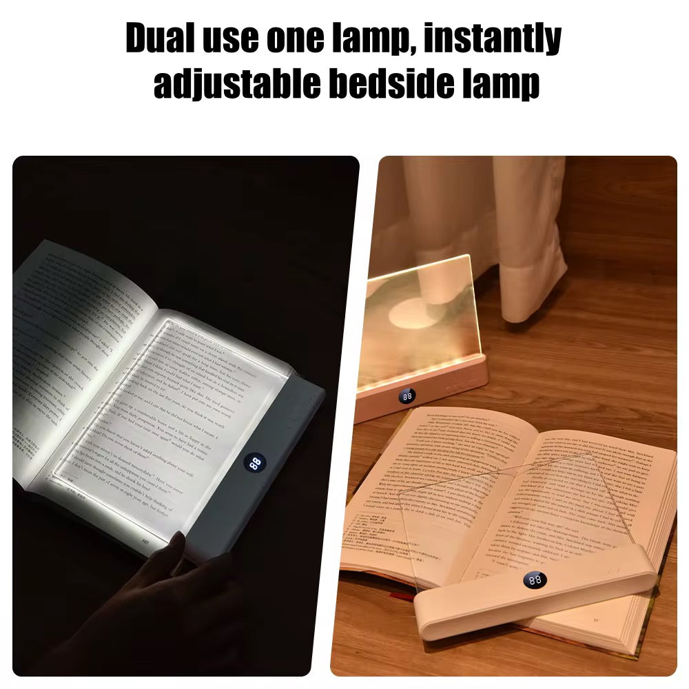 Rechargeable Full-Page 2 in 1 LED Acrylic Panel Reading Book Light – 3 Color Mode