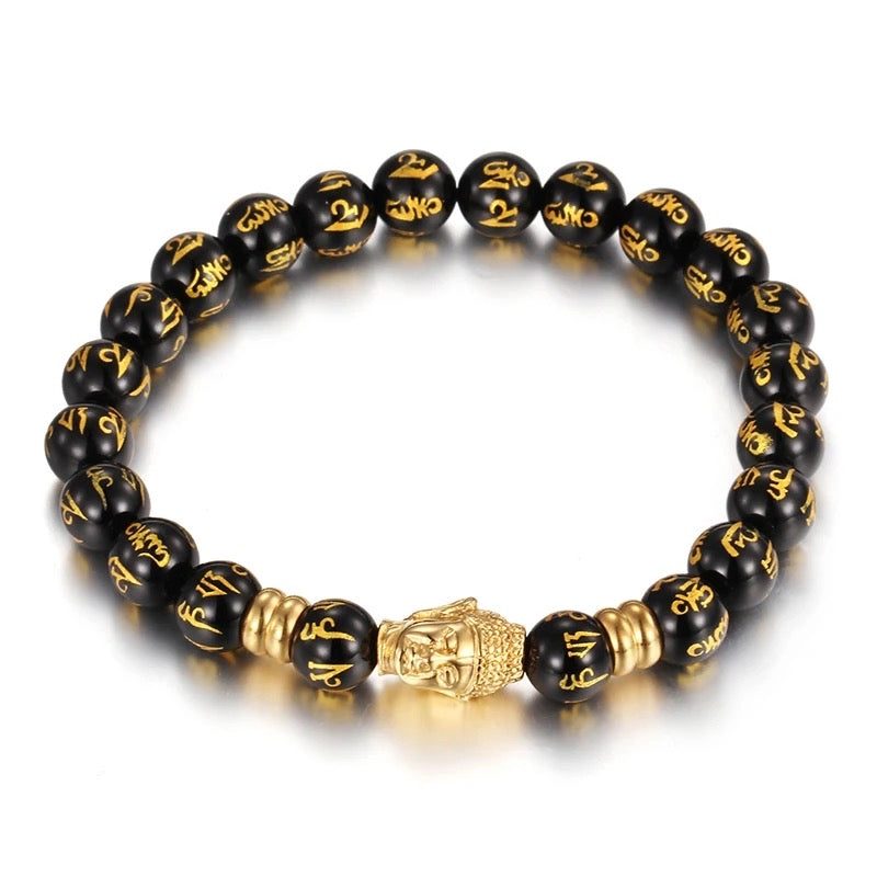 Buddha Feng Shui Mantra Bracelet (8MM)