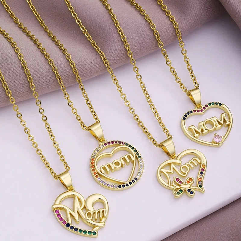 Stainless Steel ‘Mom’ Necklaces