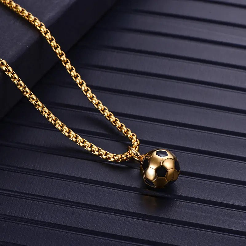 Stainless Steel Football Necklace