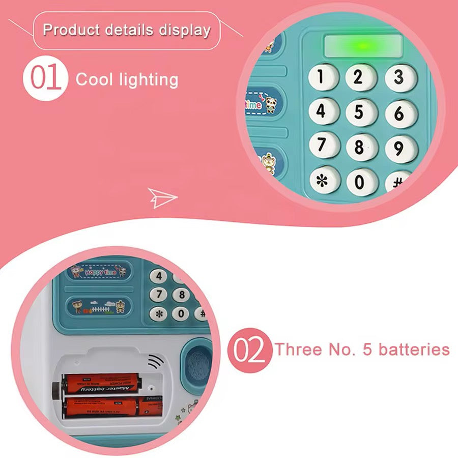 Kids Saving Money Automatic ATM Bank Machine Toy