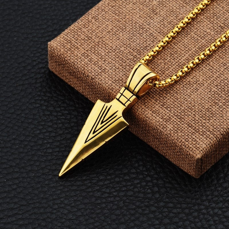 Stainless Steel Arrow Head Necklace