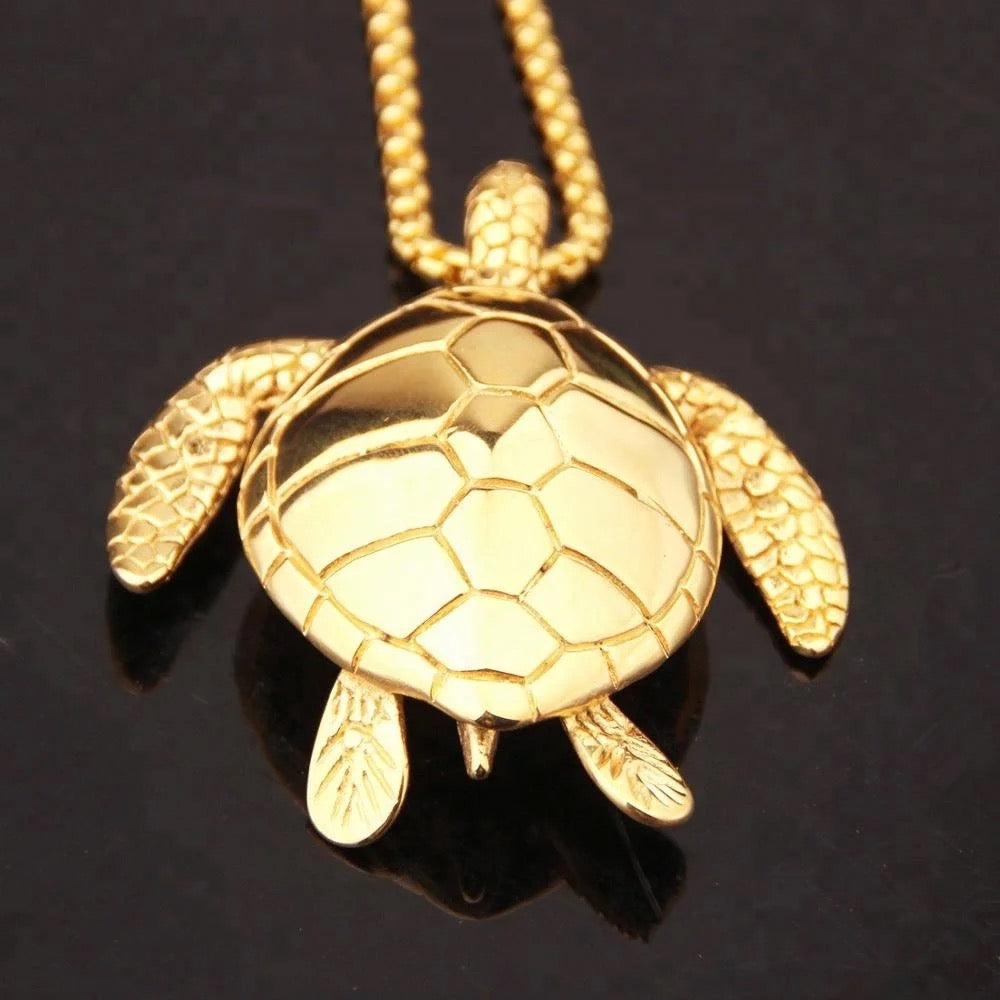 Stainless Steel Sea Turtle Necklace