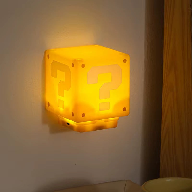 Mario Question Mark LED Night Lamp with Sound Effects