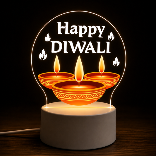 ‘Happy Diwali’ LED 3D Acrylic Night Lamp