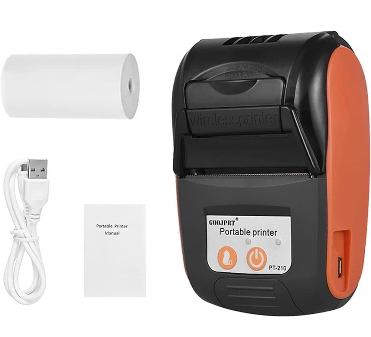 Mini 58mm Printer Portable Thermal Bluetooth Receipt Printer (+1 Free Paper Roll)