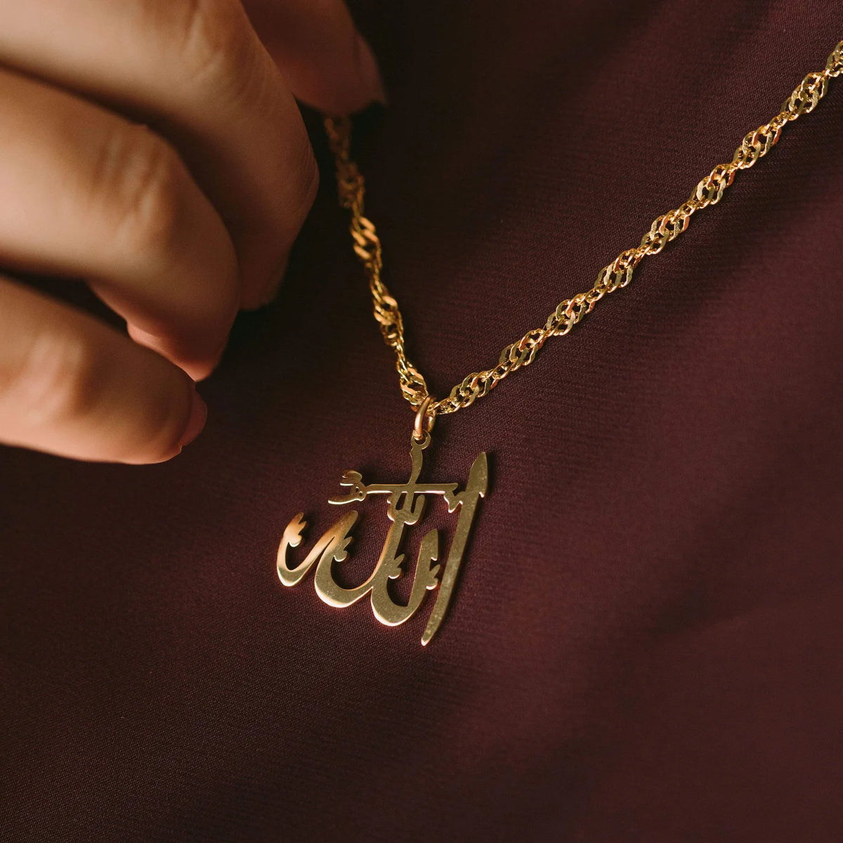 Stainless Steel “Allah” Islamic Gods Names Necklace