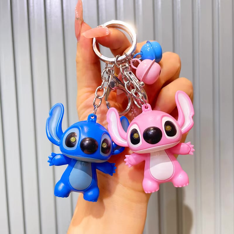 Stitch & Angel Adorable Talking & Lighting Keychains