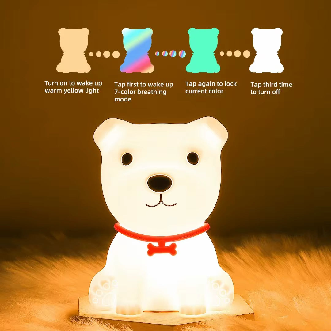 Adorable Squishy Silicone Animal Night Light (Doggy)