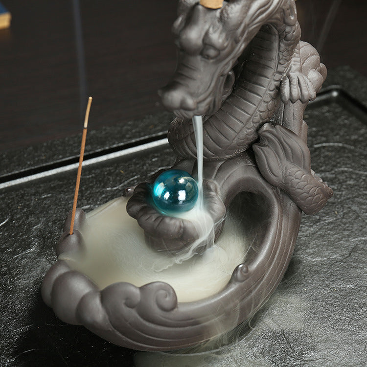 Dragon Incense Holder + 10 Back-Flow Incense Cones