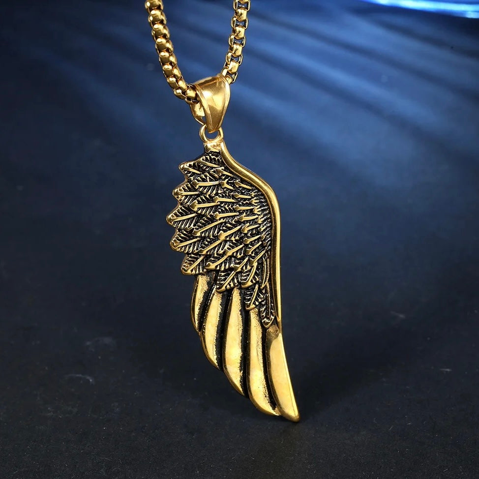 Stainless Steel Angel Wings Necklace