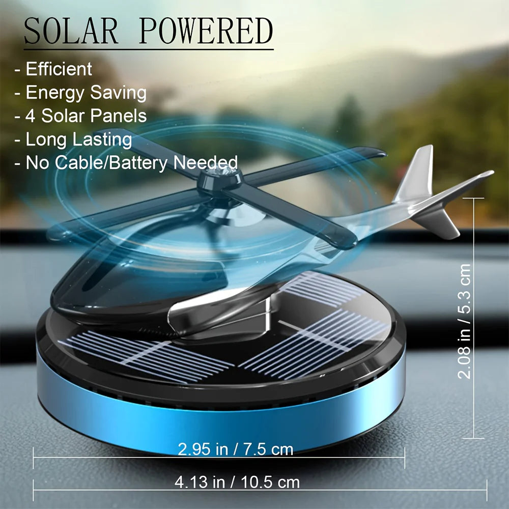 Solar Rotating Helicopter Car Refresher