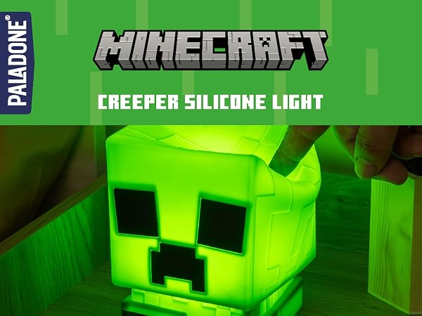 Minecraft Creeper SquishyGlo Rechargeable Night Light with Sound Effects